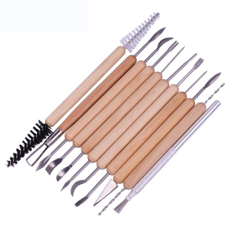 Pottery Tool Set: Clay Carving Double-Headed Wire Knife & Trimming Tools