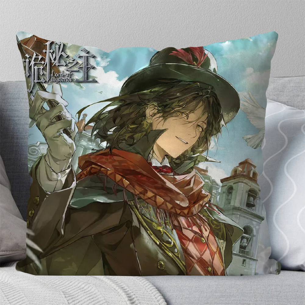 Merlin Hermes Anime Lord Of The MMysteries Pillow Case Fashion Square Pillowcase Bedroom Sofa Room Ins Decoration Leisure