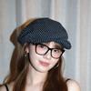 Thin Striped Berets Cotton and Linen Painter Caps Vintage Octagonal Hat  Ladies