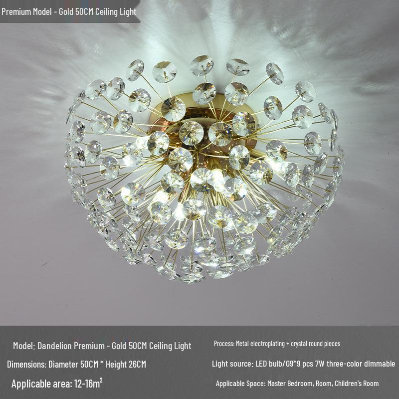 Modern Crystal Dandelion Chandelier for Living Room, Bedroom, or Dining Room - 2025 Style