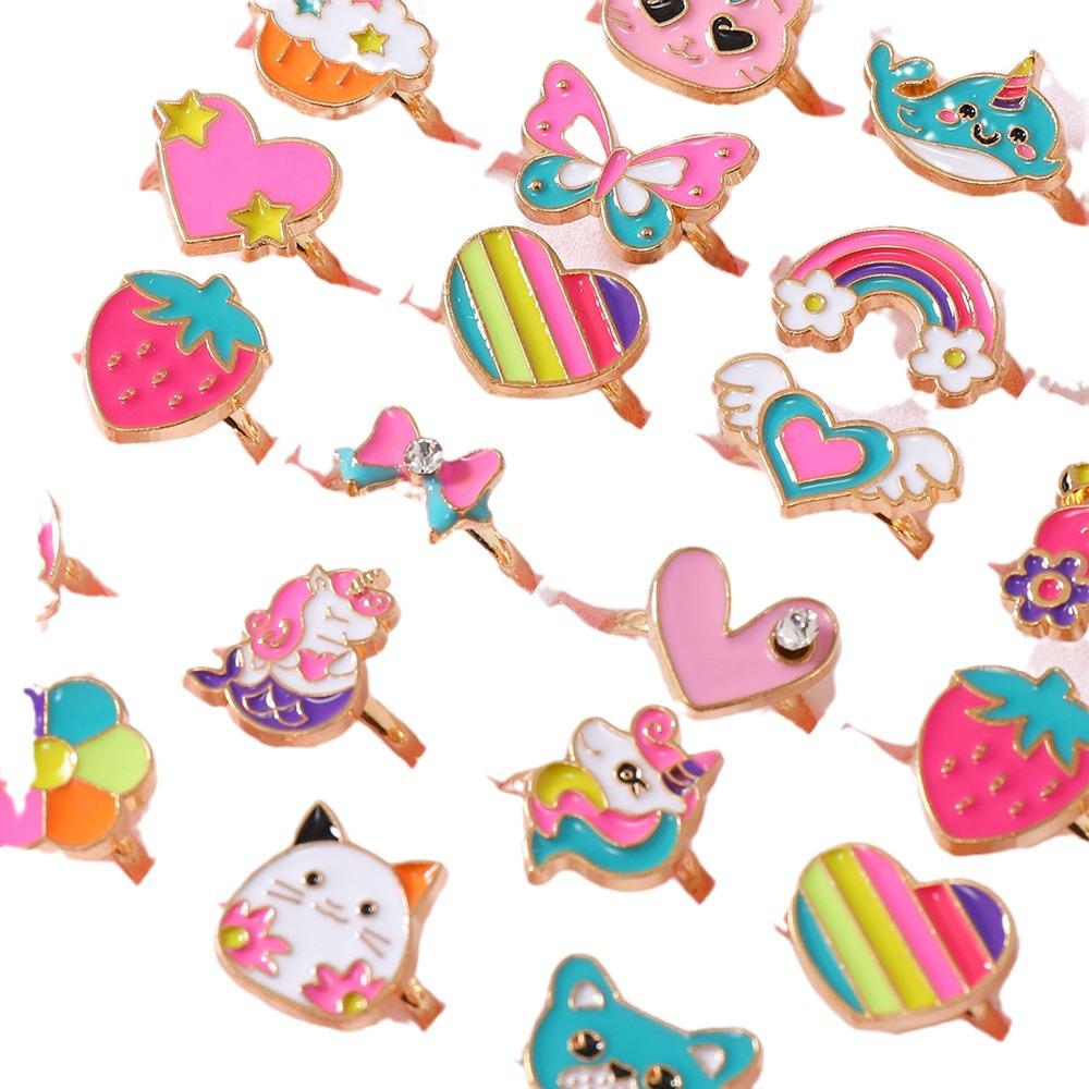 Princess Alloy Drip Oil Children's Ring - Cute Girls' Jewelry Accessories