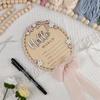Fresh Wooden Name Plaque Baby Announcement Sign For Newborn Photoshoot, Baby Shower, Stat For Birth