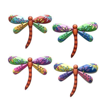 Libelle aus Metall, Wandkunst für Gartendekoration, Libelle, Metall, realistisch, für Zuhause, Wohnzimmer, Wanddekoration, Miniaturen