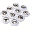 8 st 23 mm Plast Skjutbar Rulle, Duschdörr Fönster Rullhjul, Löphjul Ersättningsrulle