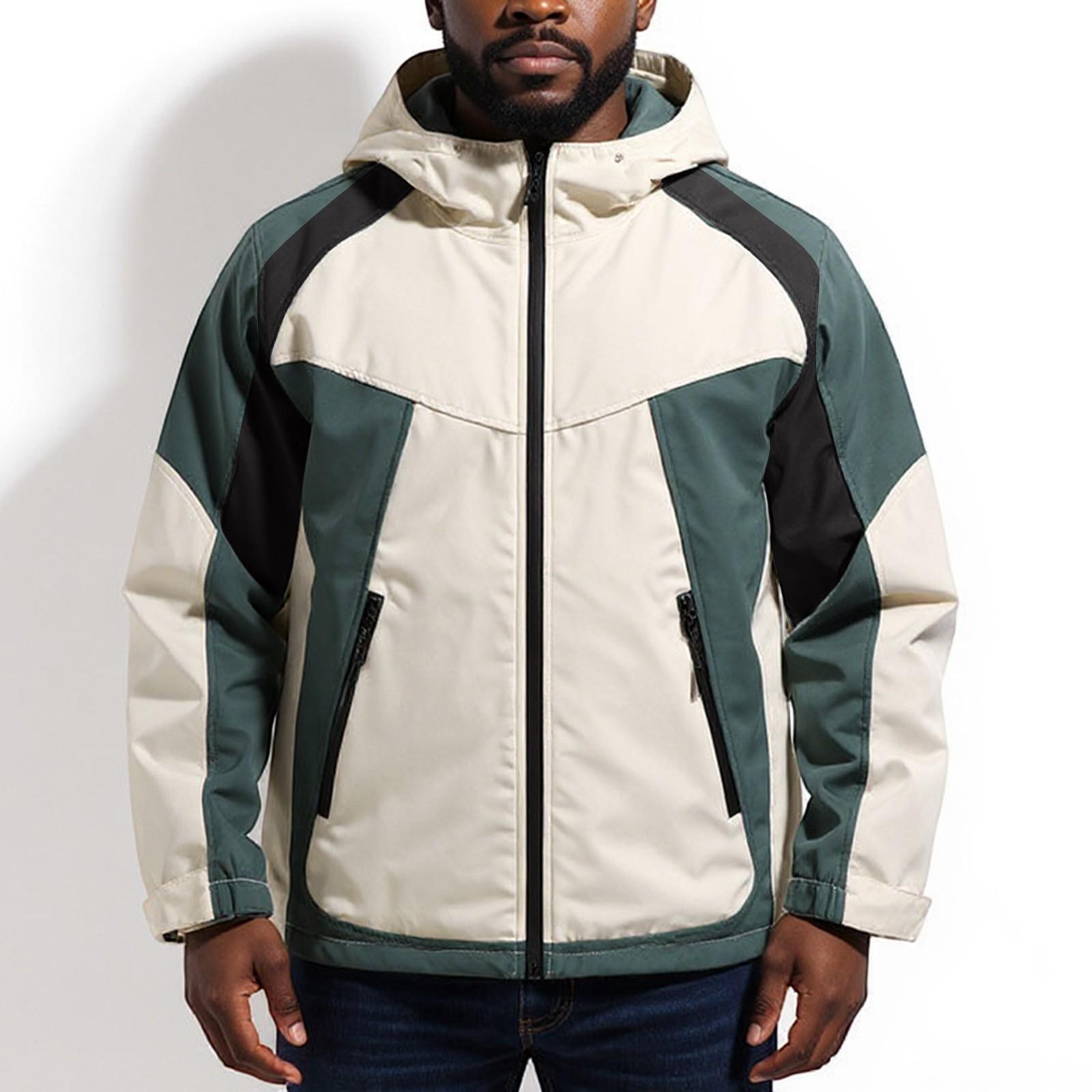 

Stand Up Collar Men s , Warm And Loose, Outdoor Solid Color, And Breathable, With Thickened Fleece XL тёмно-синий