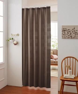 Nissen Café-Vorhang, Faltbar und verstellbare Breite und Länge, Braun, 100cm Breit x 250cm Lang, 1 Paneel