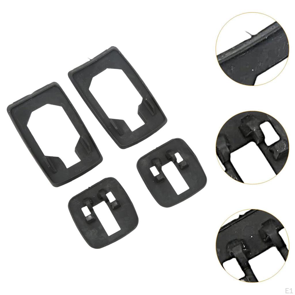 4 Pieces Car Door Handle Seals Accessories Stable Performance High Reliability Sturdy Black