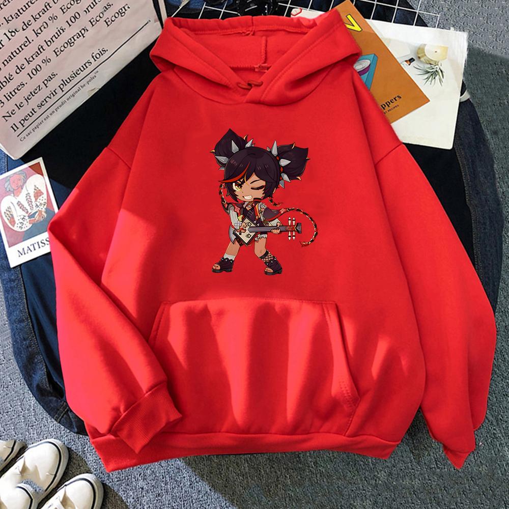 Harajuku Xinyan Genshin Impact Hoodies Männer/Frauen Kleidung Grunge Hoodie Punk Gothic Unisex Crewneck Sweatshirts Anime Streetwear Kpop