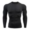 Cross-border PRO Men's Quick-Dry Sports Tights: High Elastic, Sweat-Absorbent, Long-Sleeved Fitness & Cycling Shirt