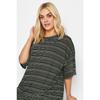 Plus Size Crew Neck Half Sleeve Long Cut T-shirt 302549