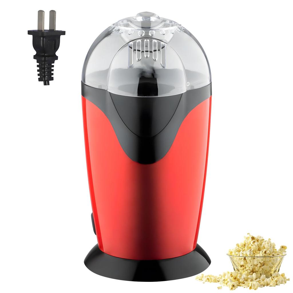 Taddien Rotes Retro-Modell Automatische Popcornmaschine Haushalts-Maiskolben-Röster für Party Geburtstagsgeschenk