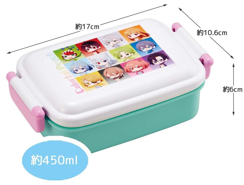 Skater Lunch Single Colorful Made in Japan Kids' Box, Tier, 450ml, Dome-Shaped, Peach, Antibacterial, (RBF3ANAG-A)