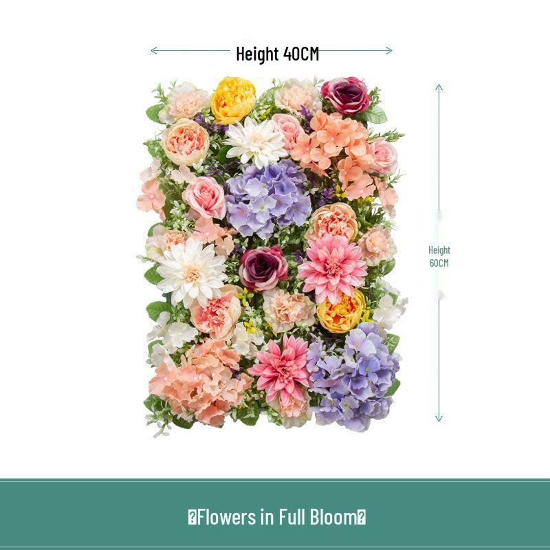 Qixi Festival Rose Flower Wall: Simulated Floral Background for Photography, Indoor Decor, and Wedding Celebrations