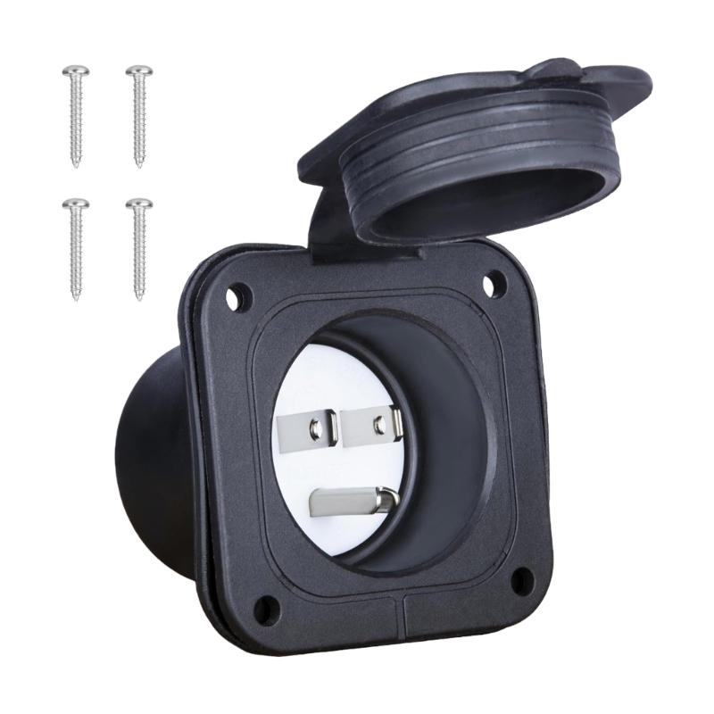 

15A 125V Campers Power Outlet Waterproof Shock Resistant Design for Campers Vehicle Interior Electrical System 1