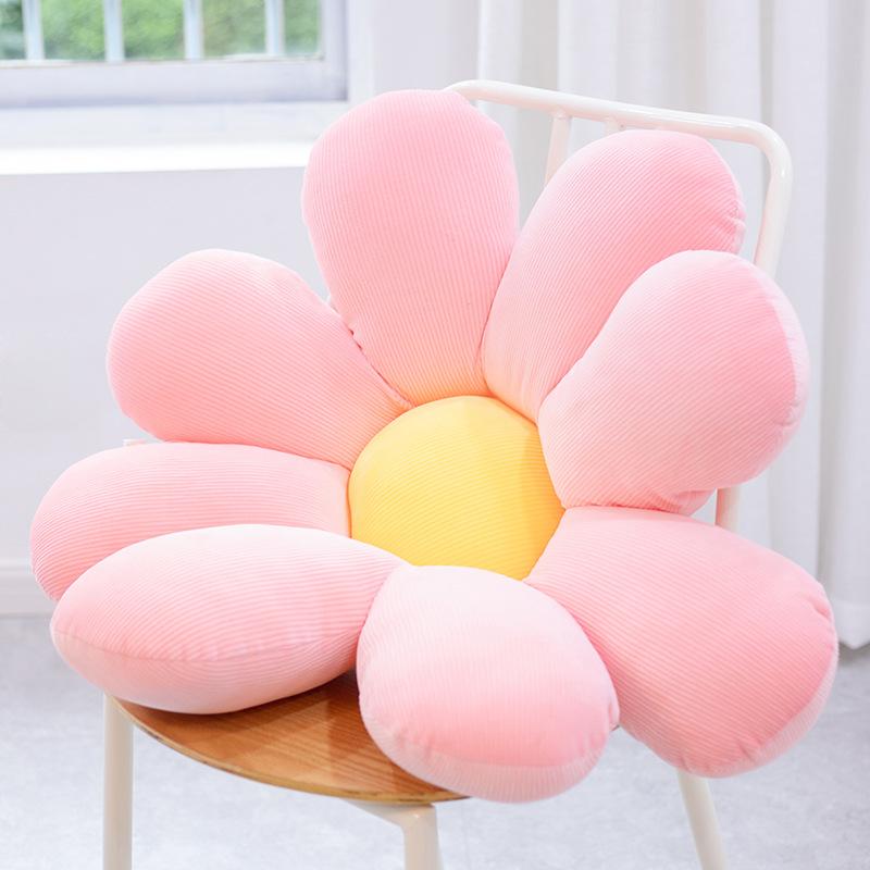 50-80cm Daisy Plush Plant Pillow Lifelike Sunflower Seat Cushion Yellow Pink Beige Chair Flower Pillow ideal for kids of all ages