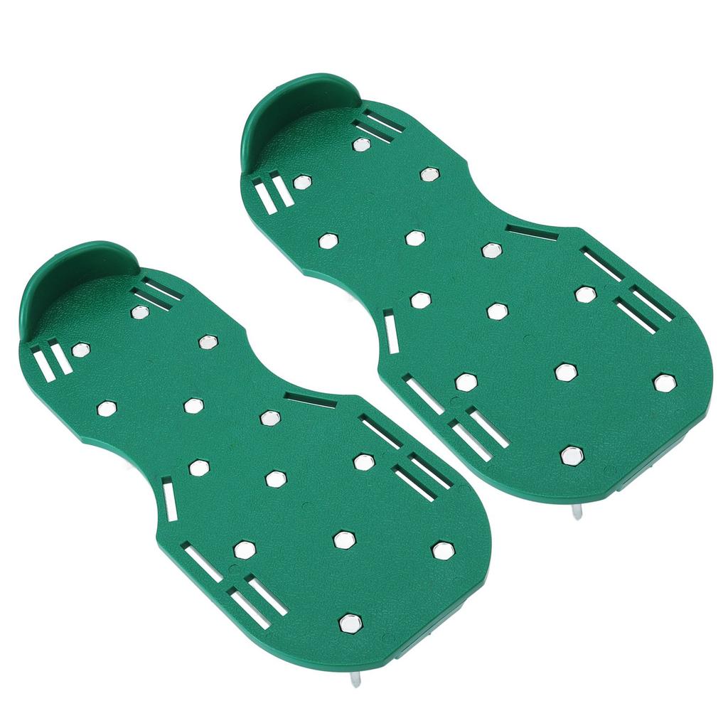 Manual Lawn Scarifier Garden Spike Sandals Grass Spike Shoes with Zinc Alloy Metal Buckle Straps