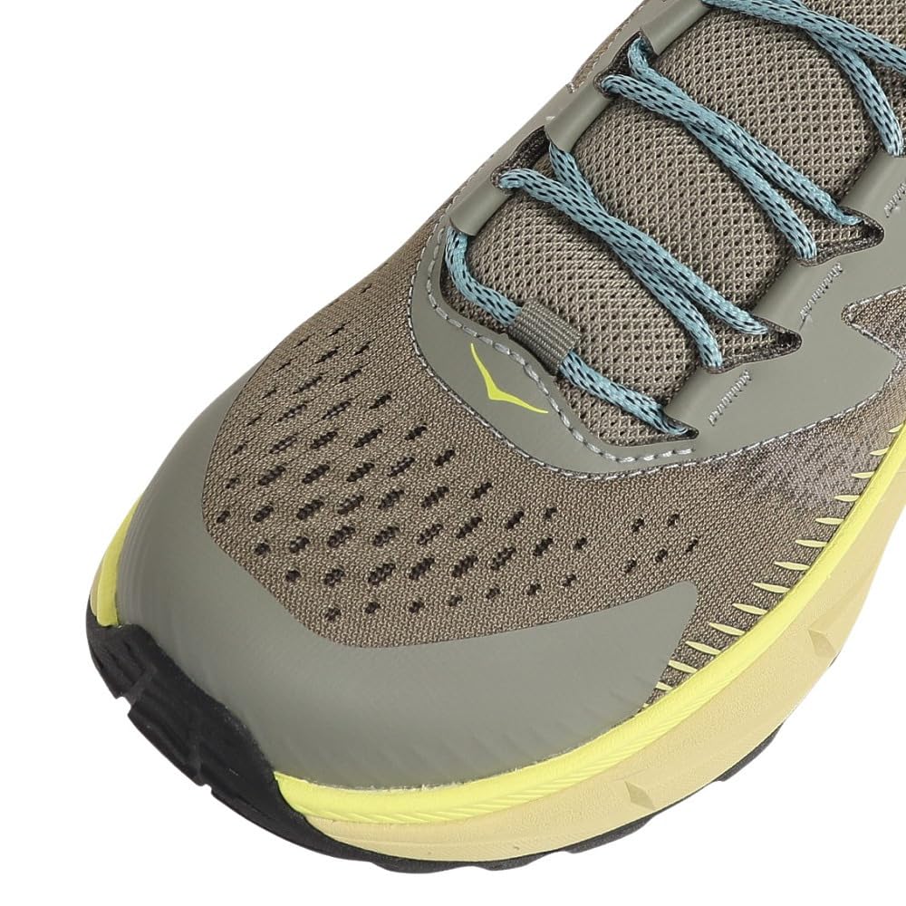 HOKA Skyline Float X Hiking Shoes Gray and Yellow and Low-Cut (1141610-OHCRT) (Gray Yellow/Size 25.5/Men's)