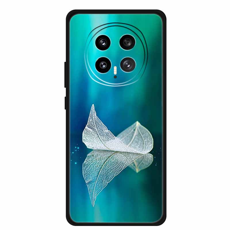 Mobile Phone Protective Case For Honor Magic8 5G Floral Painted Soft Black Silicone Back Cover For Honor Magic 8 2025 Case Funda