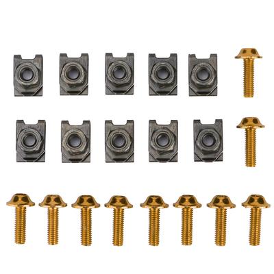 5*16MM Motorradverkleidung Karosserie Schraubensatz Schraube Turm Speed Befestigungselement Clip Mutter