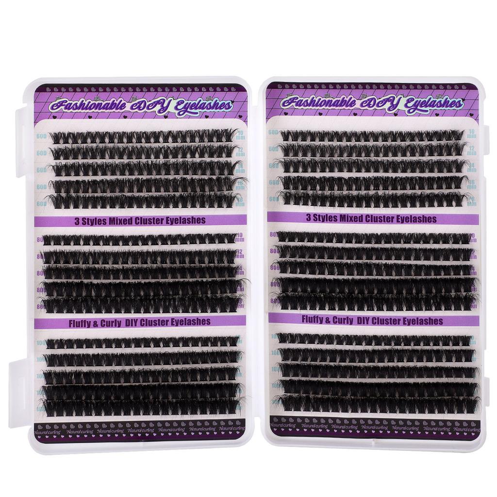 600 Clusters D Song False Eyelash Set 10-18Mmdiy Segmented Grafting Thick Eyelashes