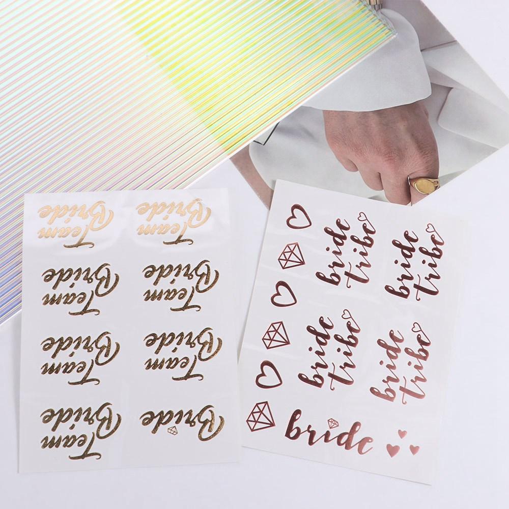 Waterproof Hot Stamping Sticker Temporary Wedding Bride Stickers  Bachelorette Party