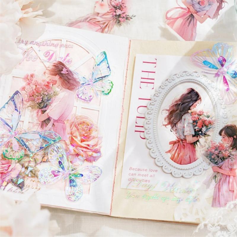 30pcs/1lot Kawaii Stationery Stickers A Tender Half Life Junk Journaling Decorative Mobile Scrapbooking for Stickers Scrapbook