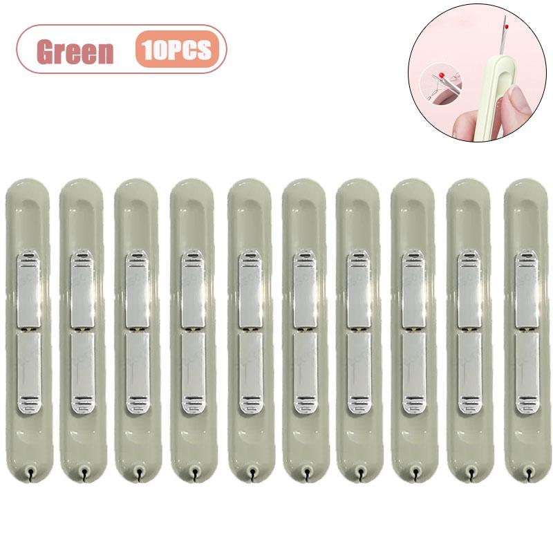 2 in 1 Easy Threader Sewing Needle Threading Tool for Elderly Multifunction Hand Sewing Tool with Built-in Thread Cutter Ripper