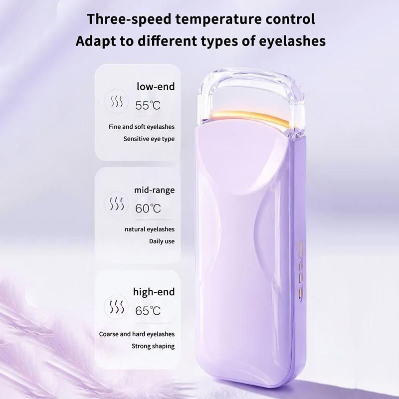 Electric Eyelash Curler Fast Curling Long Lasting Hold Rechargeable Portable For Daily And Travel Use