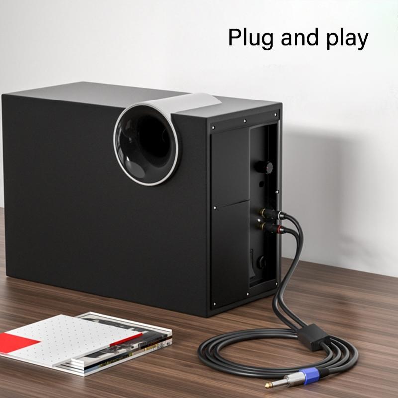 Professional 1/4Inch Male To 2RCA Male Stereo Y Splitter Cable 6.35 To 2RCA Connection Cord Wire 50cm To 10m