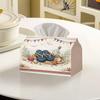 2D Flat, 1pc 2Dflat Marine Style Beach Vacation Tissue Box, Polyester Material