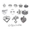 20pcs Mom Series Charms For DIY Jewelry Making Lovely Family Heart Love Mom Charms For Mother's Day Gift