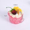 Cute Artificial Mousse Cake Keychain Vivid Fruit Toppings Lightweight Mini Size Pendant for Daily Bag Decoration Friend Gift