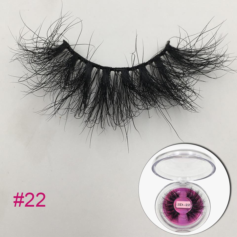 RED SIREN Mink Eyelashes 25mm Lashes 1 Pair Fluffy Messy 3D False Eyelashes Long Natural Lashes Wholesale Makeup Mink Lashes