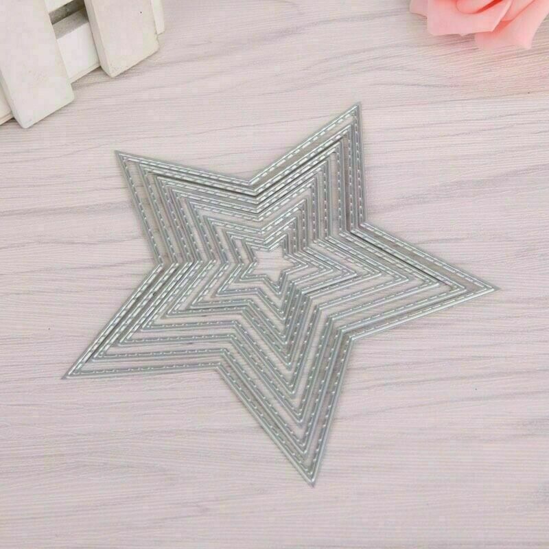 Sterren vorm stansmessen metalen stencil DIY scrapbooking album papieren kaart embossing ambachtelijke gestanst frame sjabloon