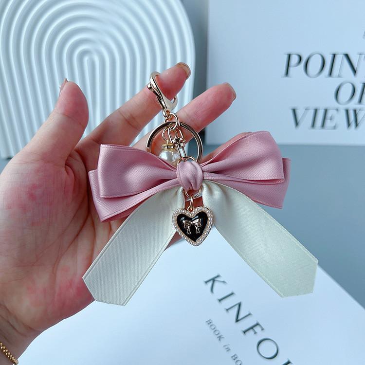 For Keychain Fashionable Women Butterfly Bow Tie Design Car Key Chain Pendant
