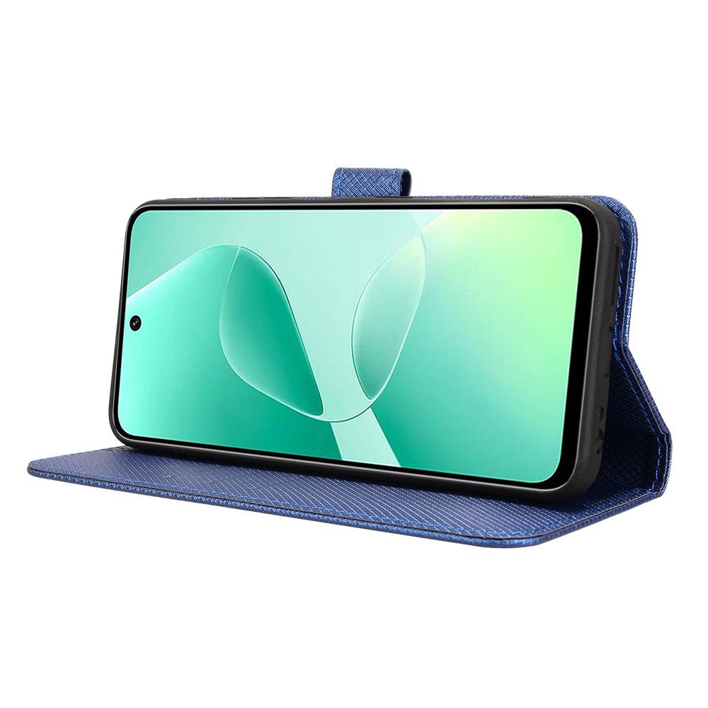 For Infinix Hot 60 5G/Hot 60i 4G Leather Wallet Case with Strap Diamond Texture Phone Cover