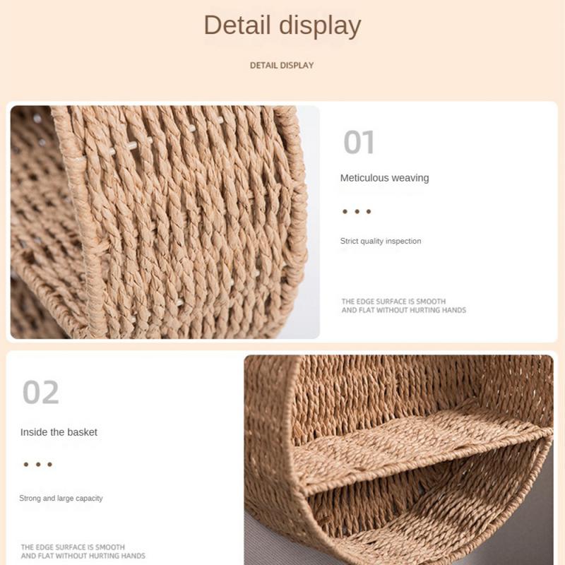 Wall Baskets Hanging Basket Shelf Rattan Storageorganizer Shelves Divided Planter Woven Floating Rustic Wicker Vanity