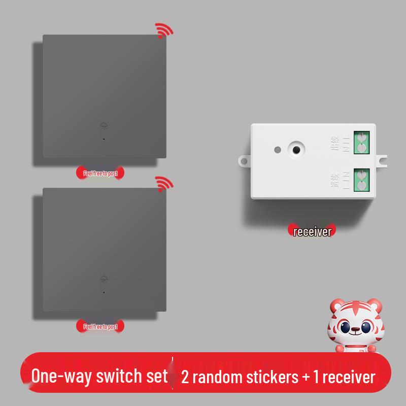 Smart Wireless Double Control Light Switch - No Wiring Needed, 220V Remote Master-Slave System