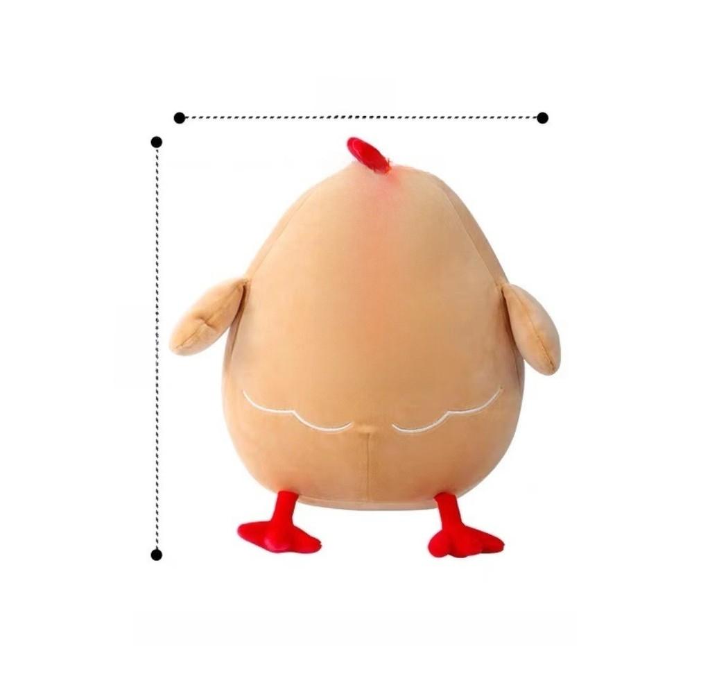 Duddun Chicken Plush Toy Cute Feather Filling For Kids Bedroom Decor Gift