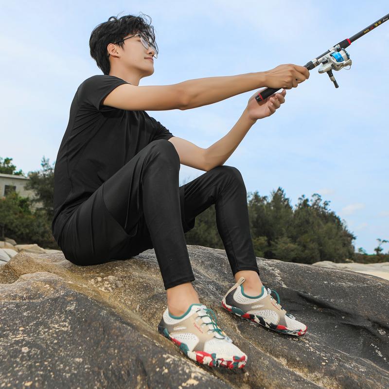 Unisex Beach Wading Sneakers Lightweight Breathable Aqua Shoes Quick Dry Water Sports Shoes for Surfing Fishing Boating