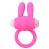 Pink Silicone Vibrating Ring With Rabbit Ears Cor 003 Pnk