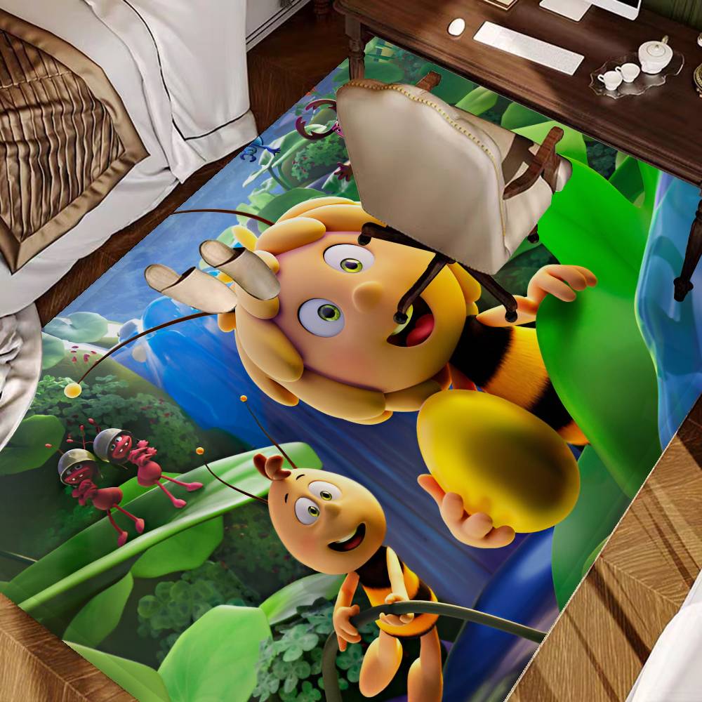 Bee M-Maya Floor Mat Kids Room Bedroom Decoration Balcony Anti-Slip Doormat Living Room Welcome Rug