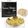 14cm Stainless Steel Plate Candlestick Ceremonial Ornament Engraving Plate Nordic Compass Crystal Storage Round Plate