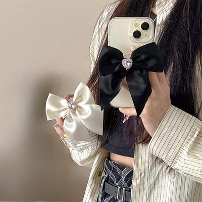 1 szt. Cyrkoniowa kokarda Poduszka powietrzna do telefonu komórkowego Stojak Szykowny etui na telefon dla dziewcząt Dekoracja DIY Przenośny Śliczny Zegarek TV Leniwy uchwyt