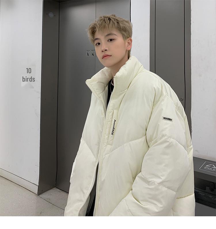 Unisex American Hip Hop Cotton Jacket - Winter Oversized Trendy Outerwear, High-End Warm Coat