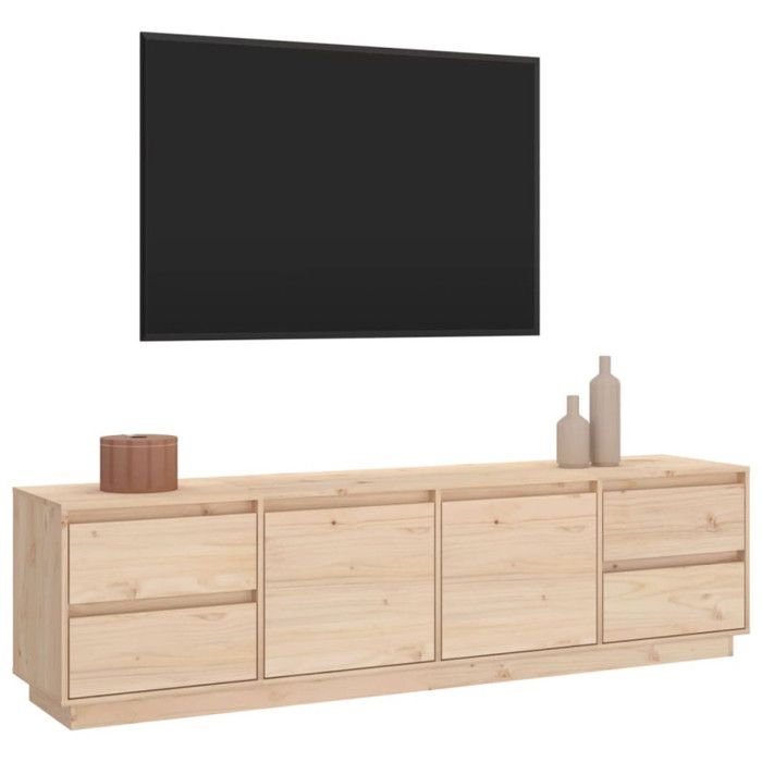 814319 vidaXL TV Cabinet 176x37x47.5 Cm Solid Pine Wood