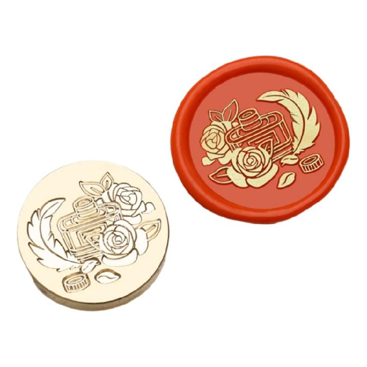Geprägte Wachssiegelstempelkopf Abnehmbarer Dichtungs Messingstempelkopf für Geschenk Umschlag Einladungen Grußkarte Dekorationen