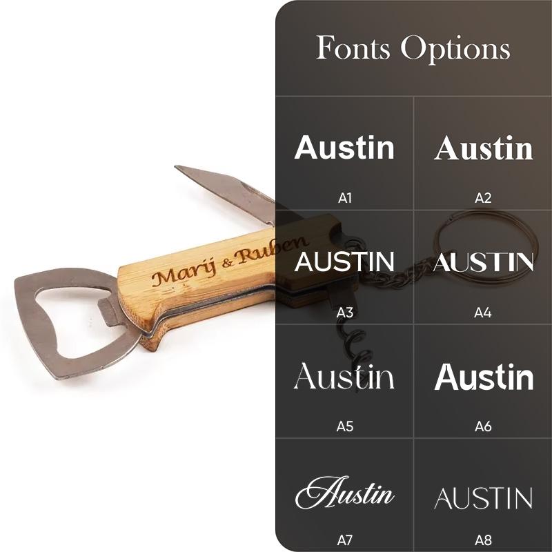 1pcs Free Custom Wooden Beer Bottle Opener Engraving Logo Wedding Key Chain Wine Stainless Steel Opener Gift Bar Party Accessory