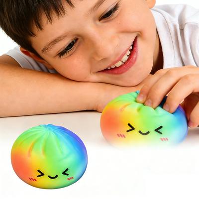 Colorful Dumpling Toy Squishes Stress Balls Reusable Low Rebound Decompression Toys Dough Ball Unique Home Decoration Gifts
