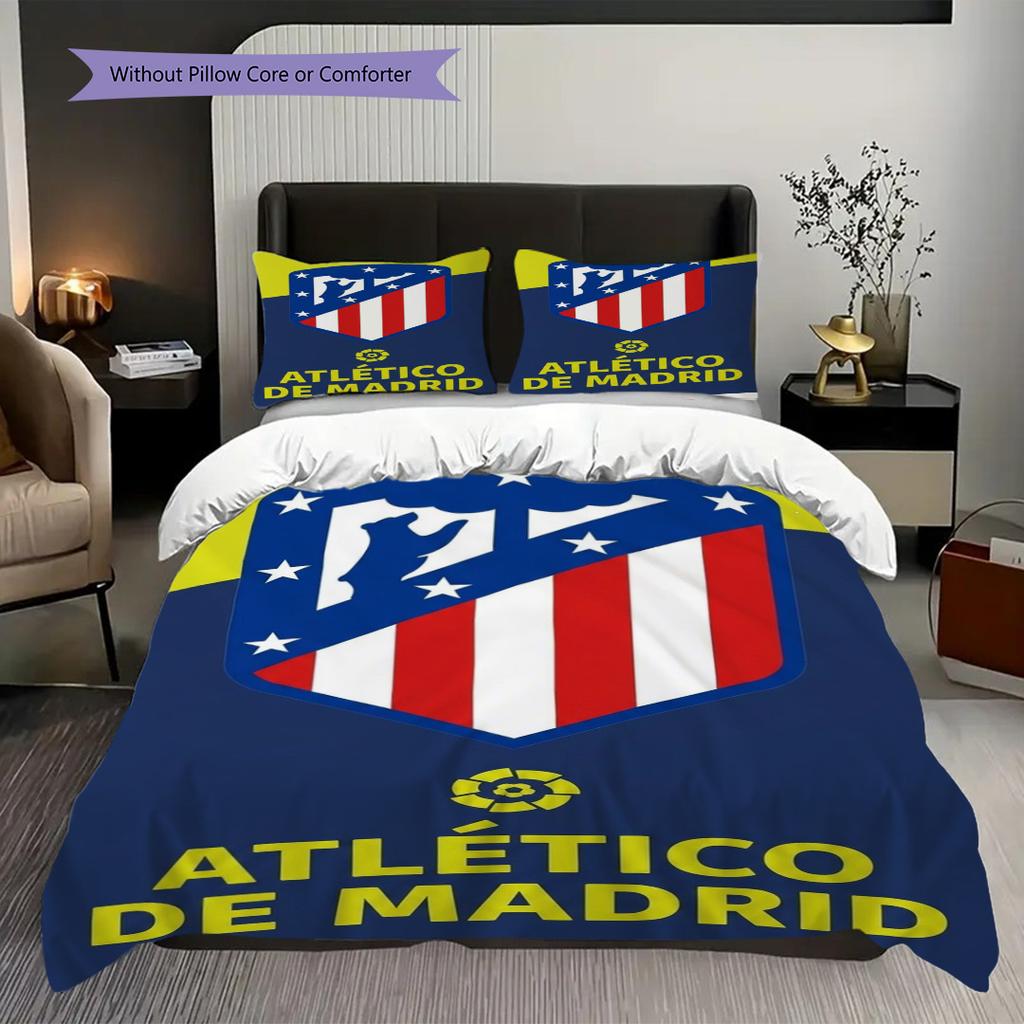 1903 Atletico Madrid Europa League Glory Three-piece set (1 * duvet cover + 2 * pillowcase, without core) Soft and comfortable